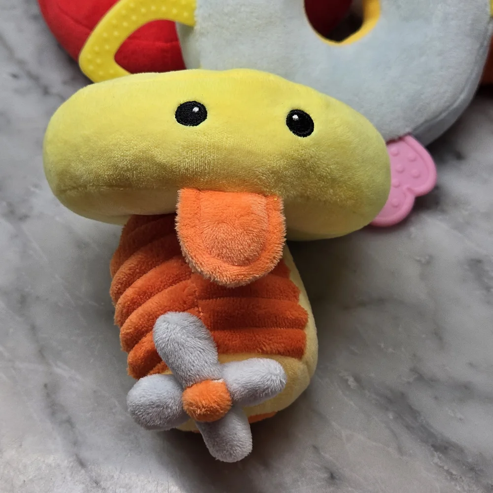 iPlay, iLearn Fabric Plush Stacking Rings for Babies with Teething Rings,‎ Soft